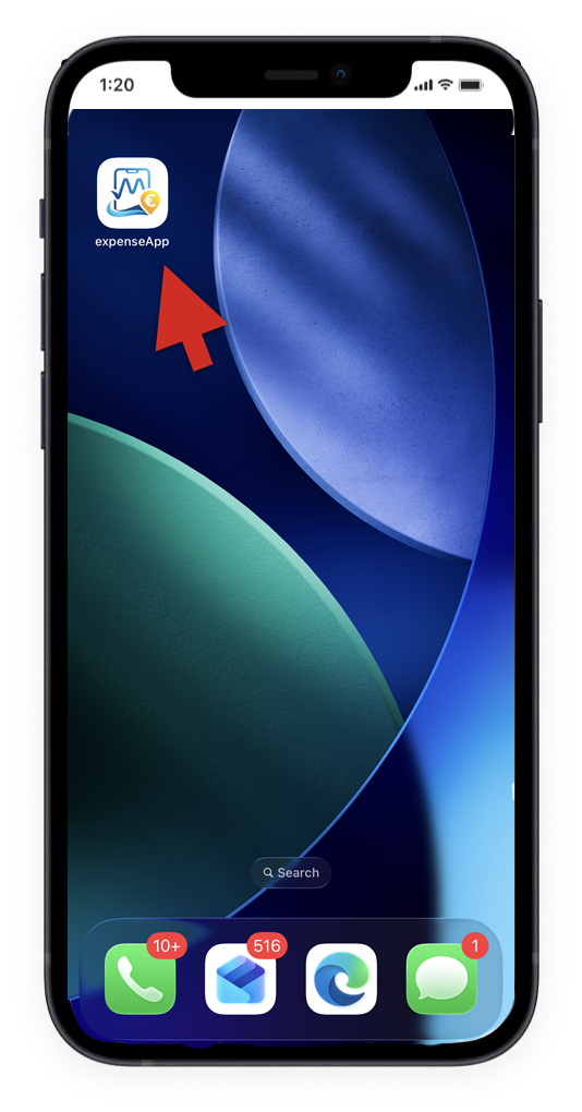 Medray Expense mobile app shown on the iPhone launch screen